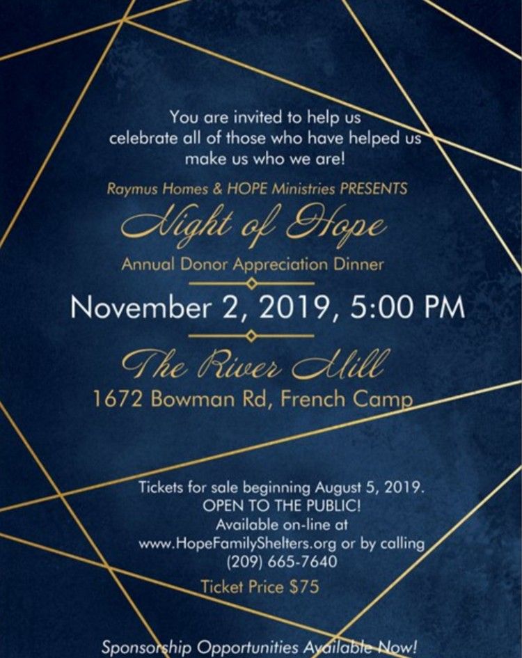 Night of Hope Annual Donor Appreciation Dinner 2019